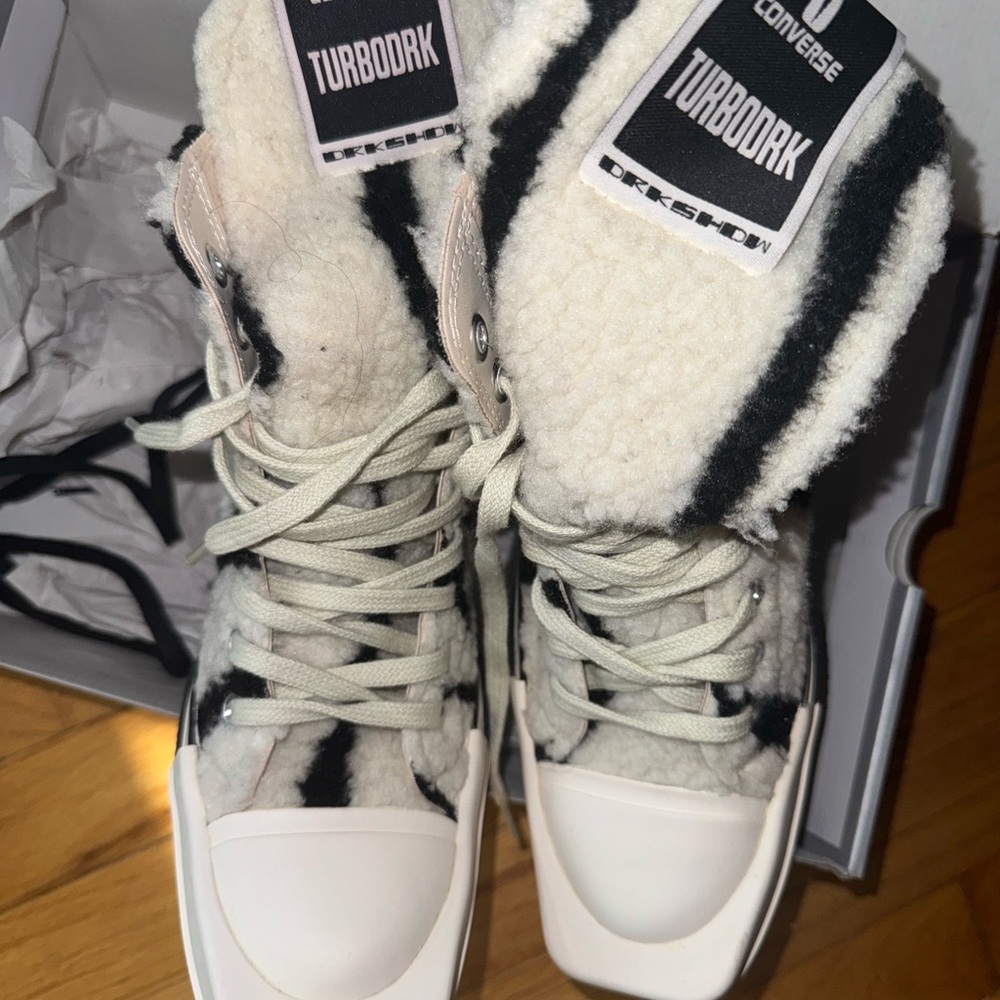 Rick Owen’s dark shadow Converse Zebra High-Tops - Picture 4 of 6